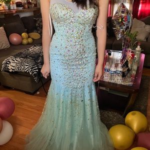 Elegant Mermaid Prom Dress Cape Collar Side Slit Lace Appliques Evening Dress vestidos para eventos especiales